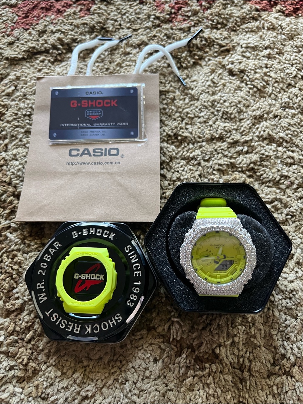 Casio G-Shock Neon Lime CZ Bassmaster